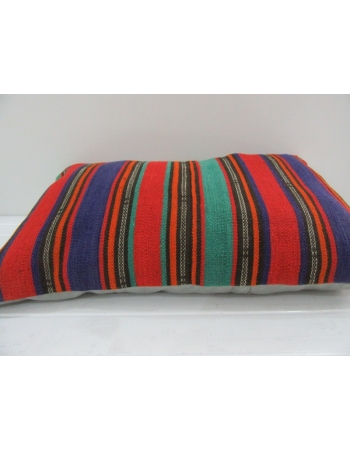 Vintage Handmade Colorful Striped Kilim Cushion Cover