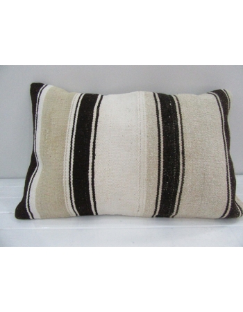Vintage Handwoven Brown and Beige Striped Pillow cover