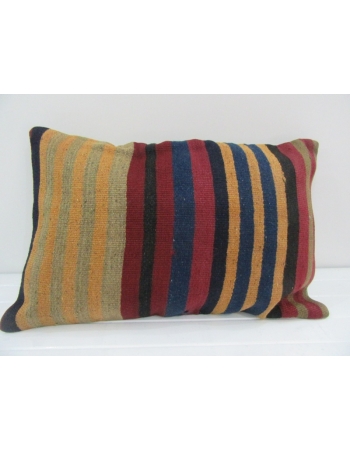 Vintage Handmade Colorful Striped Kilim Cushion Cover