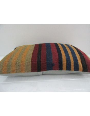 Vintage Handmade Colorful Striped Kilim Cushion Cover