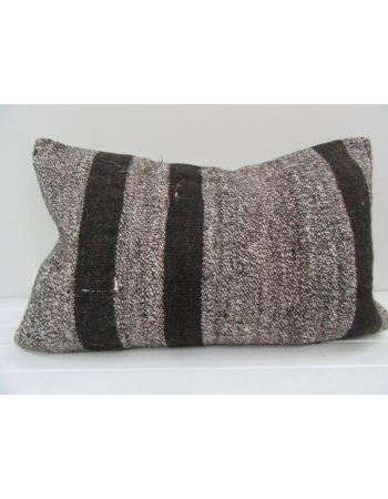 Vintage Handmade Black Striped Natural Kilim Cushion Cover