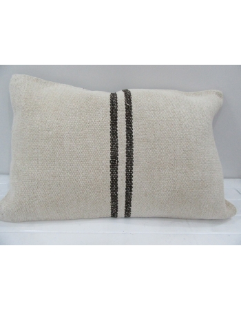 Vintage Handmade Brown Striped Natural Kilim Pillow Cover