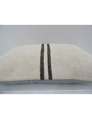 Vintage Handmade Brown Striped Natural Kilim Pillow Cover