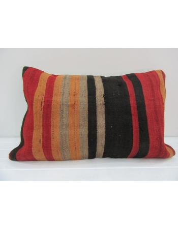 Vintage Handmade Colorful Striped Kilim Cushion Cover