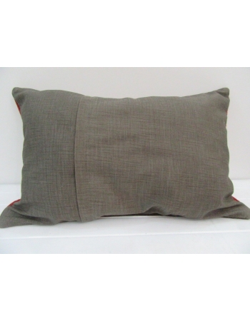 Vintage Handmade Beige and Brown Striped Red Kilim Cushion Cover