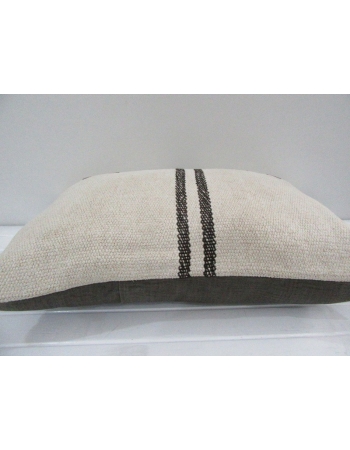 Vintage Handmade Black Striped Natural Kilim Pillow Cover