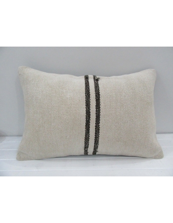 Vintage Handmade Black Striped Natural Kilim Pillow Cover