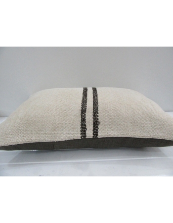 Vintage Handmade Black Striped Natural Kilim Pillow Cover