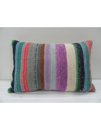 Vintage Handmade Colorful Striped Kilim Cushion Cover