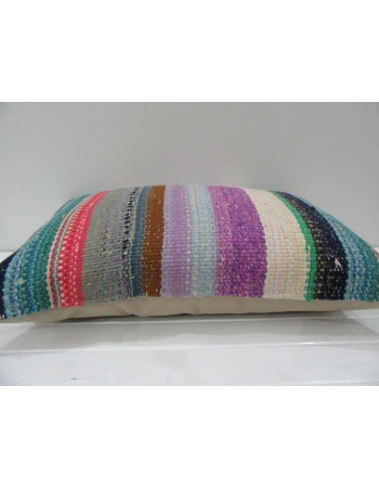 Vintage Handmade Colorful Striped Kilim Cushion Cover