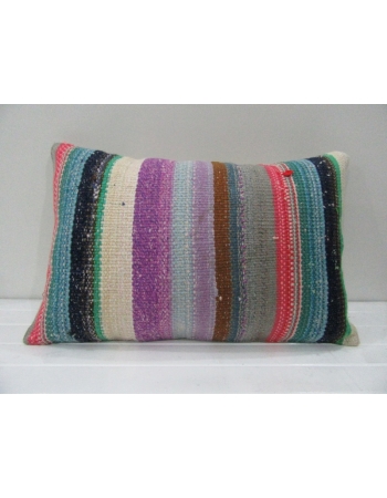 Vintage Handmade Colorful Striped Kilim Cushion Cover