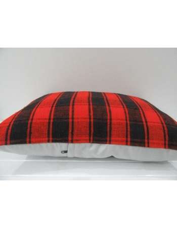 Vintage Handmade Orange and Black Striped Kilim Cushion Cover