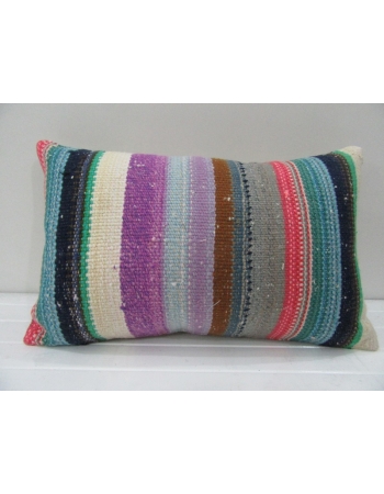 Vintage Handmade Colorful Striped Kilim Cushion Cover