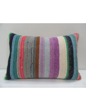 Vintage Handmade Colorful Striped Kilim Cushion Cover