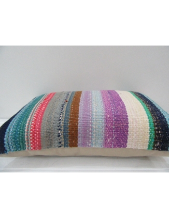 Vintage Handmade Colorful Striped Kilim Cushion Cover