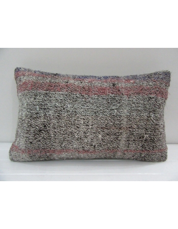 Vintage Handmade Red Striped Natural Turkish Kilim Pillow cover
