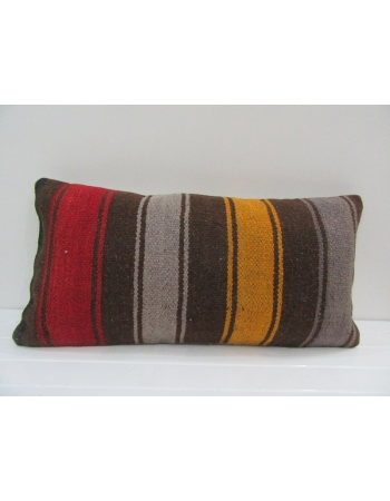 Vintage Multicolor Striped Turkish Kilim Pillow Cover