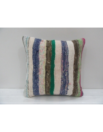 Vintage Handmade Multicolor Striped Turkish Kilim Pillow cover