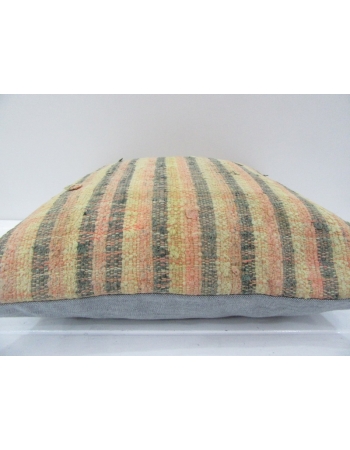 Vintage Handmade Striped Mustard Turkish Kilim Pillow cover