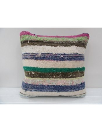 Vintage Handmade Multicolor Striped Turkish Kilim Pillow cover