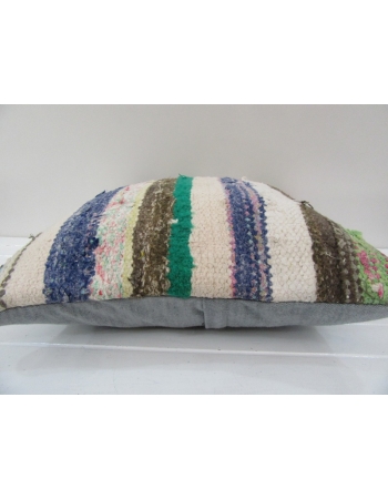 Vintage Handmade Multicolor Striped Turkish Kilim Pillow cover