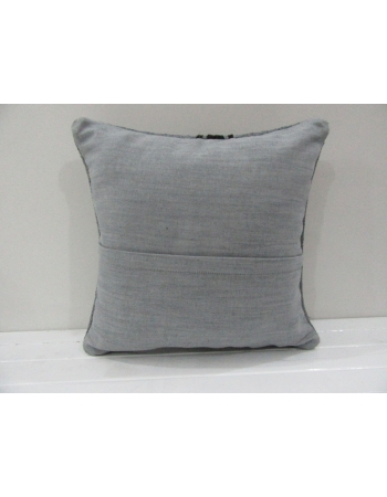 Vintage Handmade Black Striped Gray Turkish Kilim Pillow cover