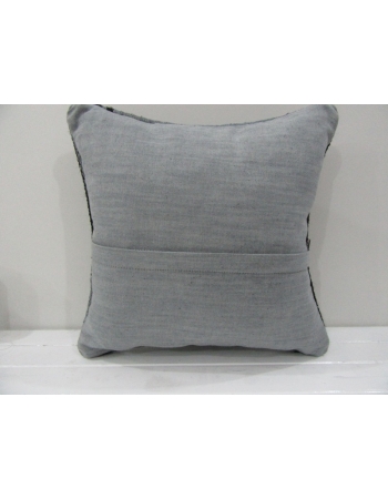 Vintage Handmade Black Striped Gray Turkish Kilim Pillow cover