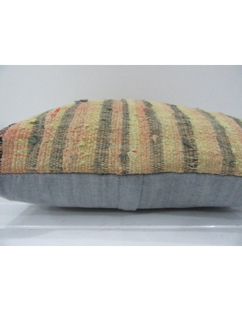Vintage Handmade Striped Mustard Turkish Kilim Pillow cover