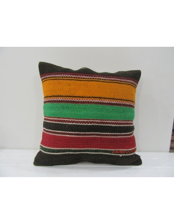 Vintage Handmade Colorful Striped Turkish Kilim Pillow cover