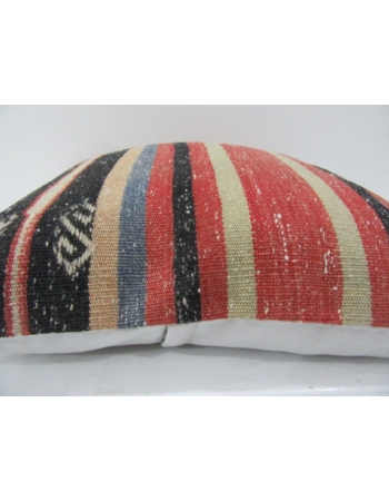 Vintage Handmade Colorful Striped Turkish Kilim Pillow cover