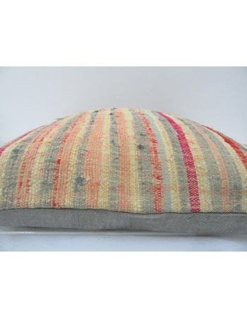 Handmade Multicolor Striped Turkish Kilim Pillow Cover