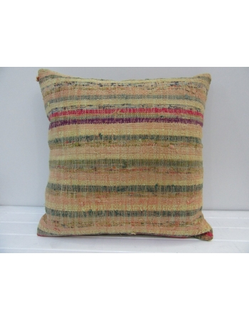 Handmade Multicolor Striped Turkish Kilim Pillow Cover