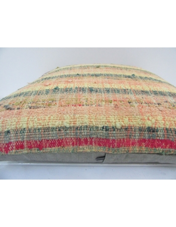 Handmade Multicolor Striped Turkish Kilim Pillow Cover