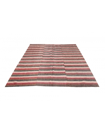Striped Vintage Kilim Texties - 6`11
