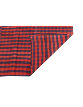 Orange & Navy Blue Kilim Textiles - 5`4