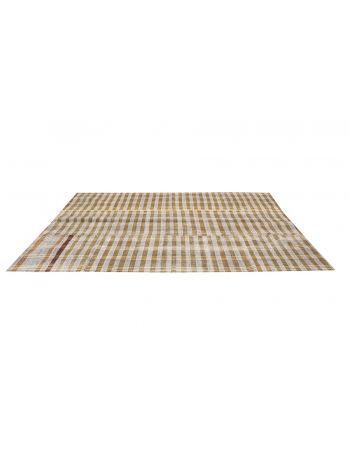 Gray & Mustard Vintage Kilim Textiles - 5`11