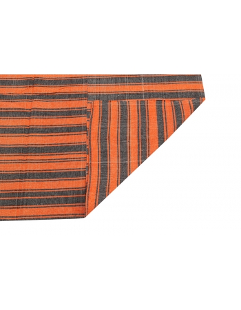Orange & Black Vintage Kilim Textiles - 6`2