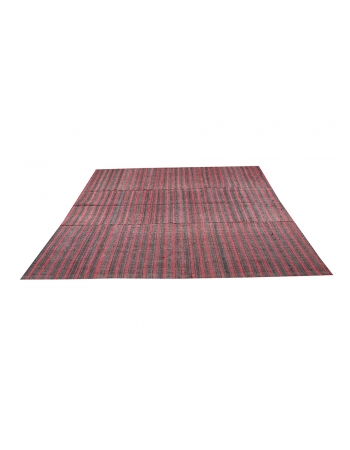 Burgundy & Black Kilim Textiles - 6`10