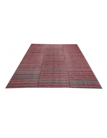 Burgundy & Black Kilim Textiles - 6`10