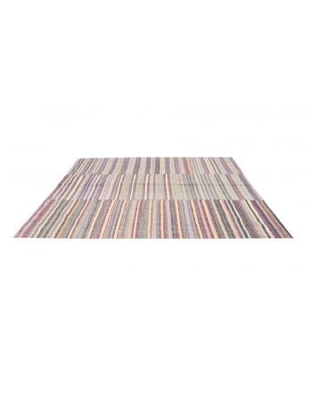 Vintage Striped Kilim Textiles - 6`8