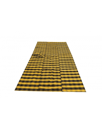 Yellow & Black Kilim Textiles - 4`11