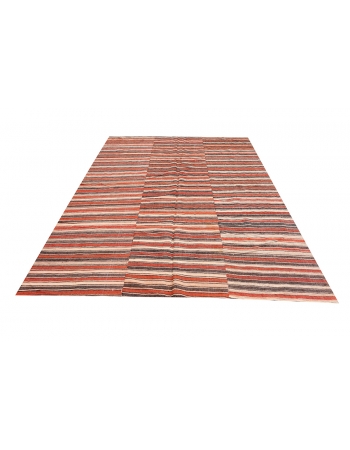 Orange & Brown Kilim Textiles - 6`9