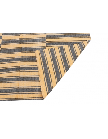 Yellow & Dark Gray Kilim Textiles - 5`7