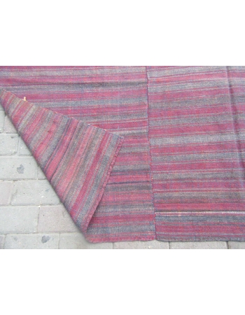 Purple & Gray Vintage Kilim Textile - 6`9