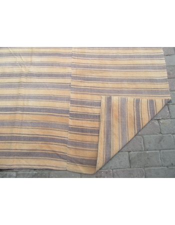 Gray & Mustard Vintage Kilim Textile - 6`11