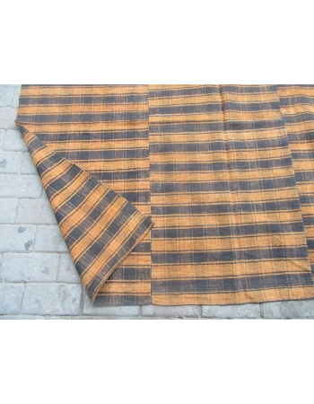 Mustard & Gray Vintage Kilim Textile - 5`6