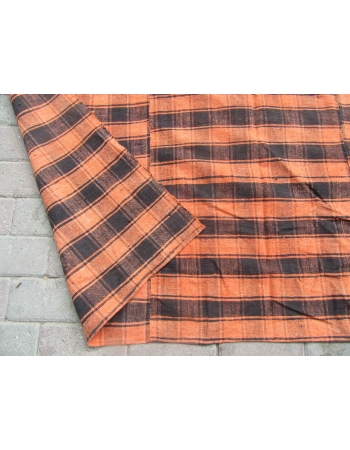 Orange & Brown Vintage Kilim Textile - 5`1