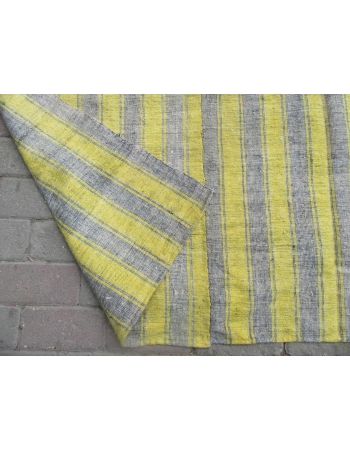 Yellow & Gray Vintage Kilim Textile - 5`10