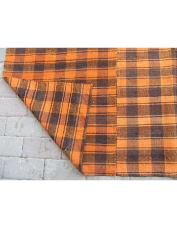 Orange & Brown Kilim Textile - 6`0