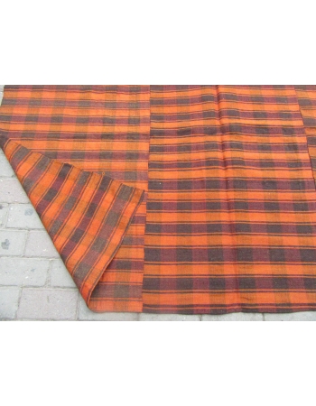 Orange & Brown Kilim Textile - 6`4